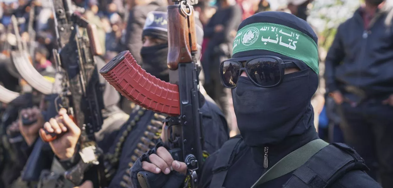 File photo of Hamas and Islamic Jihad gunmen in the Gaza Strip in January. Photo: Abdel Kareem Hana/AP/dpa +++ dpa-Bildfunk +++ (Photo: Abdel Kareem Hana)