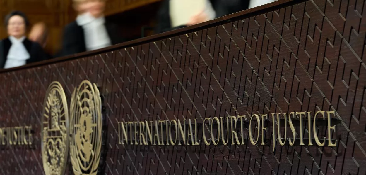 The Hogue: The judges of the International Court of Justice enter court before delivering an advisory ruling on what Israel must do to ensure that aid reaches Palestinians in the Gaza Strip. Photo: Peter Dejong/AP/dpa +++ dpa-Bildfunk +++ (Photo: Peter Dejong)