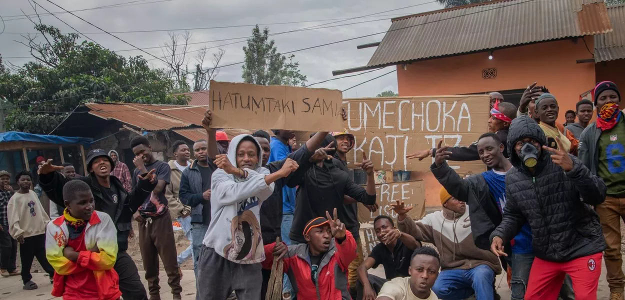 People protest in the streets of Arusha, Tanzania, Thursday, Oct. 30, 2025. (Photo: AP Photo)