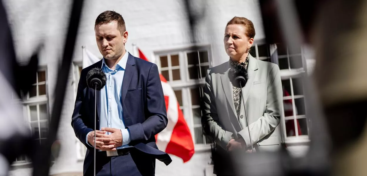 FILE - Denmark's Prime Minister Mette Frederiksen, left, and Greenland's Prime Minister Jens-Frederik Nielsen, right, are seen, April 27, 2025, in Marienborg, Denmark. (Mads Claus Rasmussen/Ritzau Scanpix via AP, File) (Photo: Mads Claus Rasmussen)