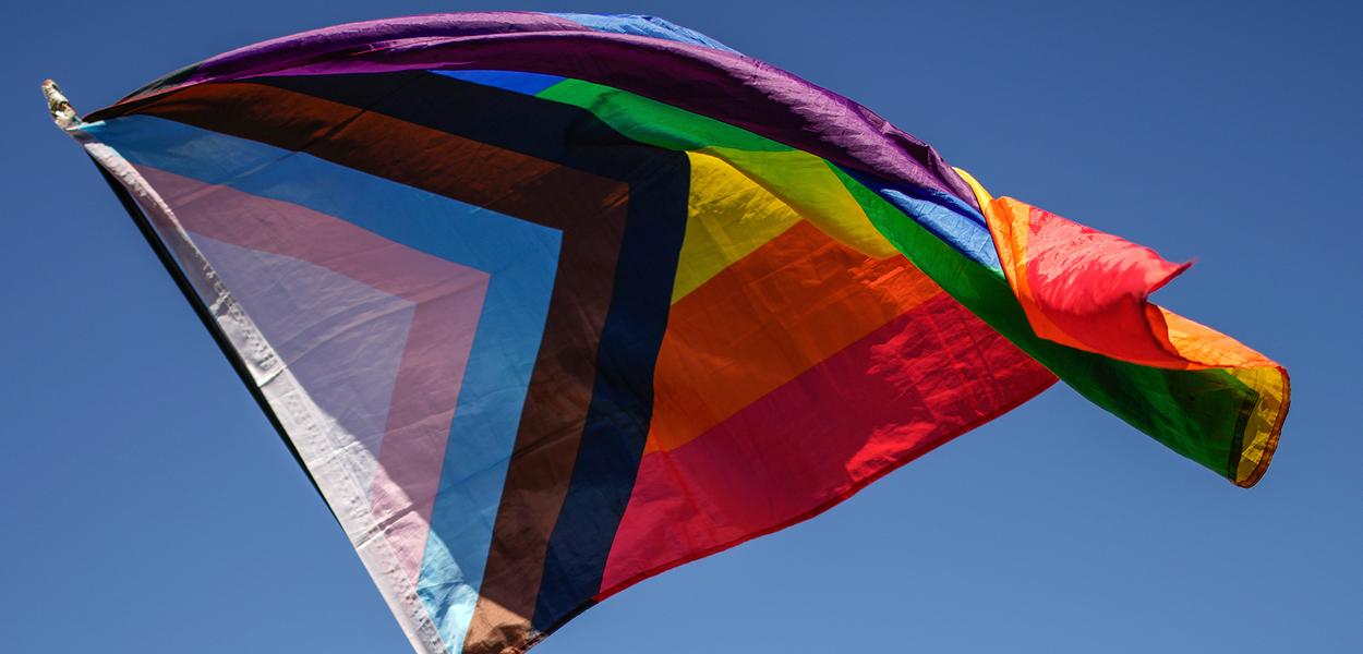 A pride flag is held during the annual LGBTQ+ Pride March in Istanbul on June 30, 2024. (Photo: Emrah Gurel/AP)